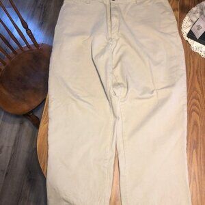 Men's LL Bean Flannel Lined Tan Pants